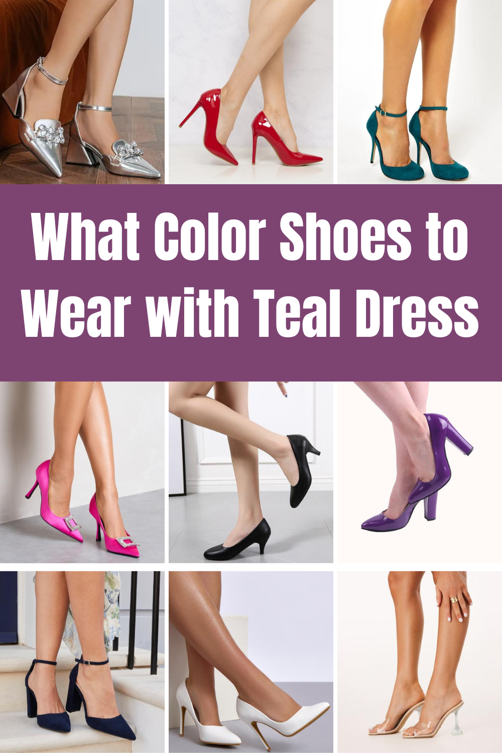 What Color Shoes to Wear with Teal Dress