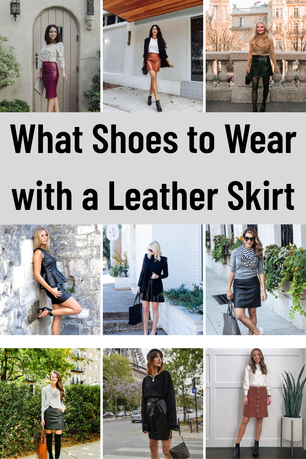 What Shoes to Wear with a Leather Skirt