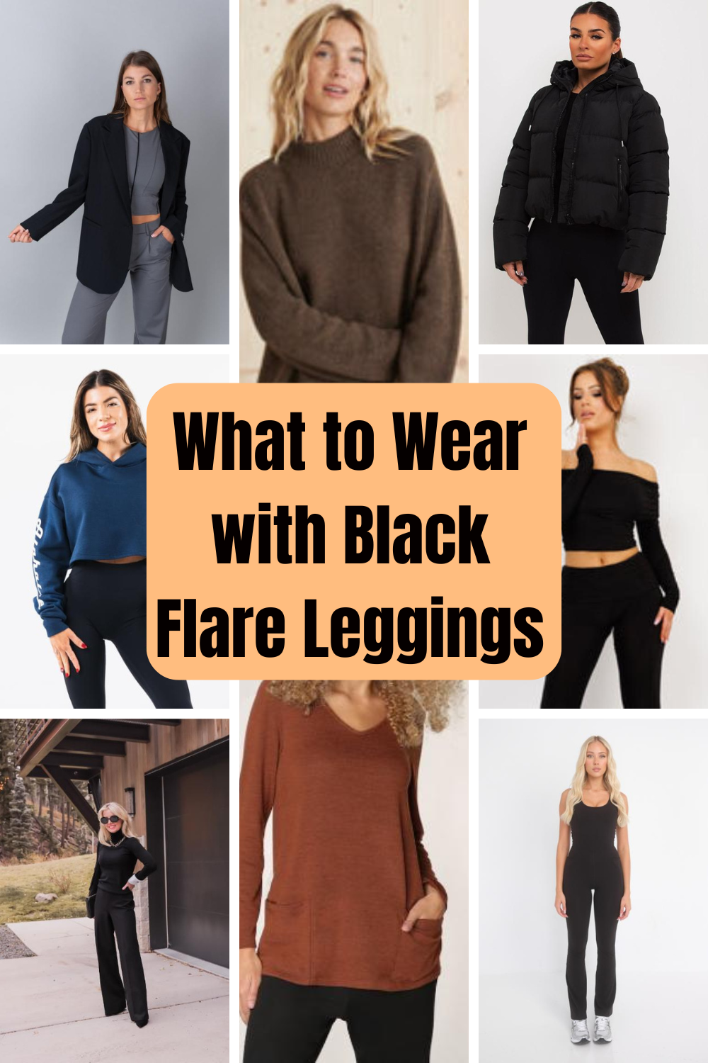 What to Wear with Black Flare Leggings: 15 Stylish Outfit Ideas
