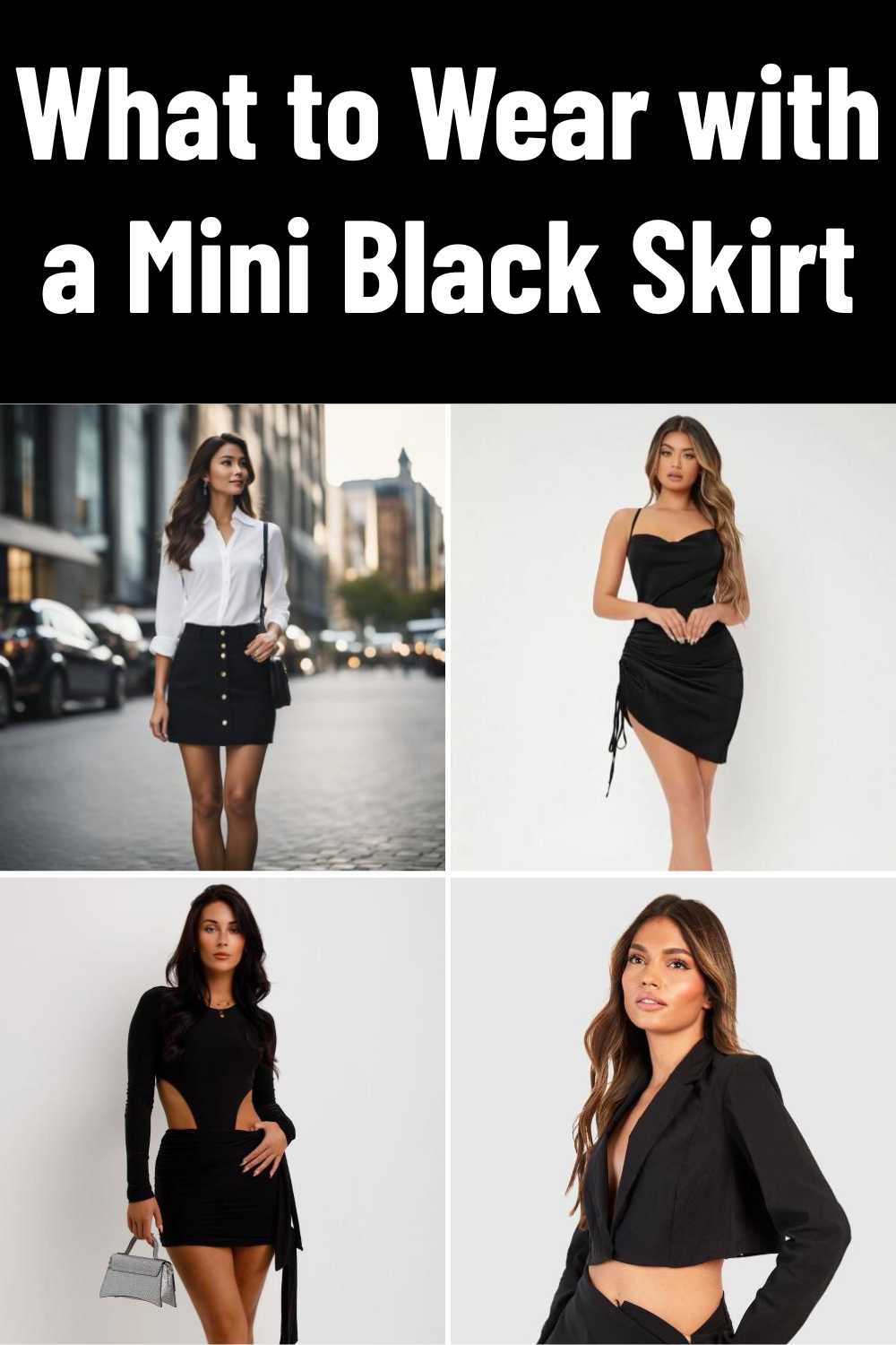 What to Wear with a Mini Black Skirt