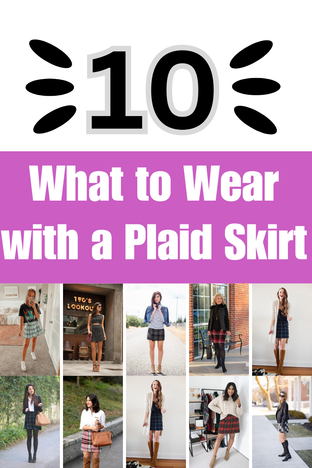 What to Wear with a Plaid Skirt