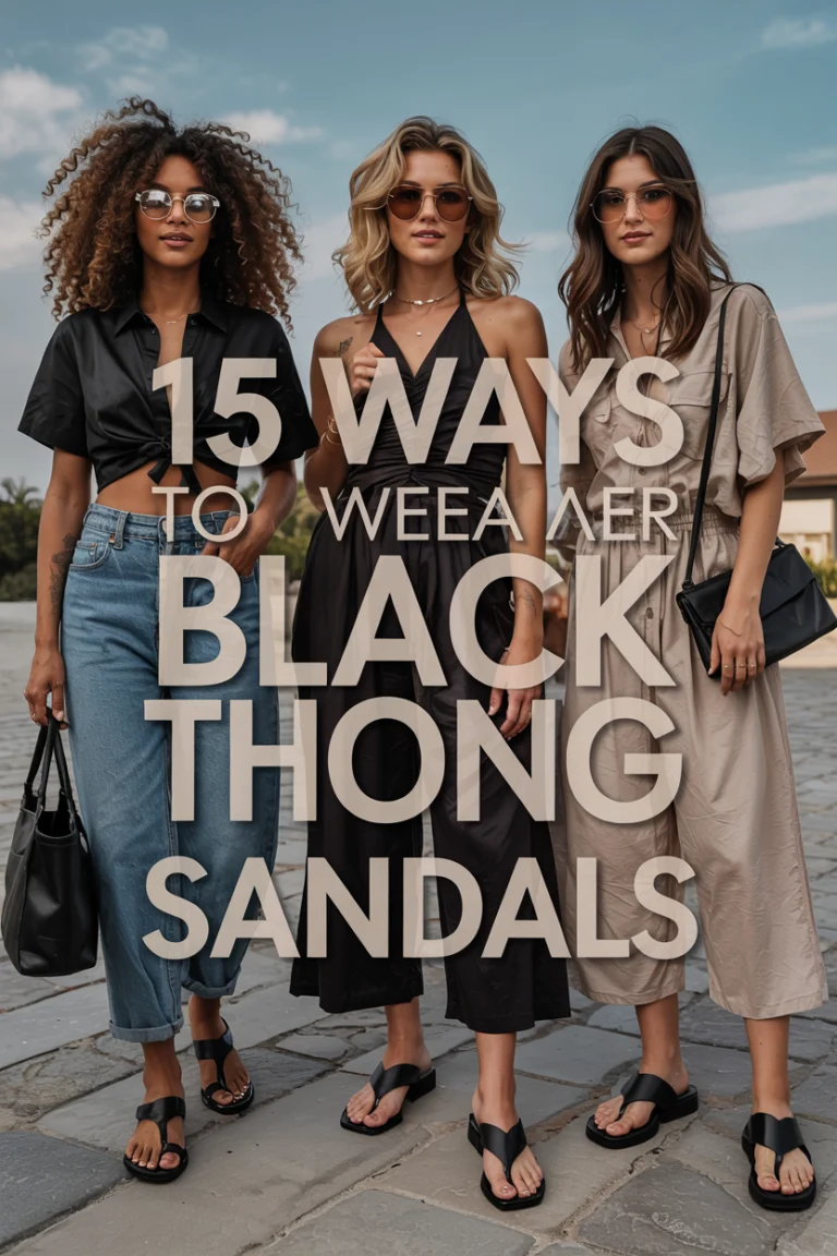 15 Ways to Wear Black Thong Sandals