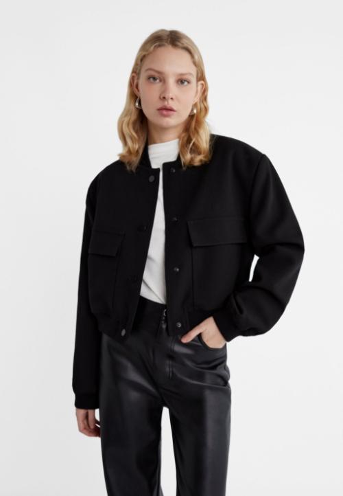 Bomber Jacket and Black Jeans