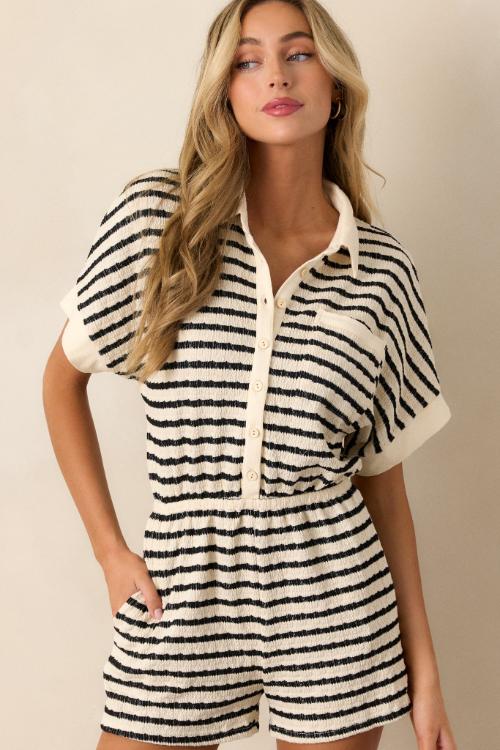 Casual Romper with Stars and Stripes