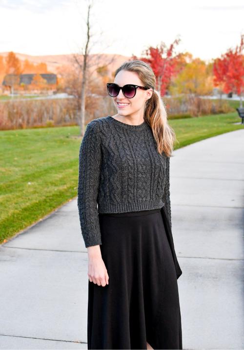 Cropped Sweater for a Fashionable, Playful Theme