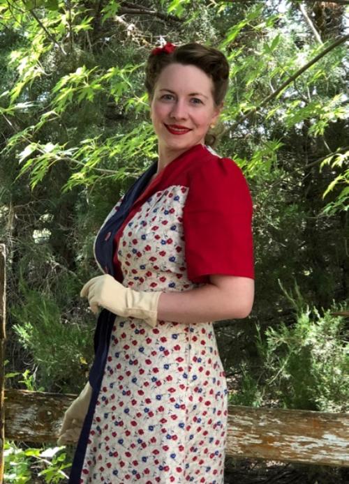 Floral Dress with Patriotic Colors