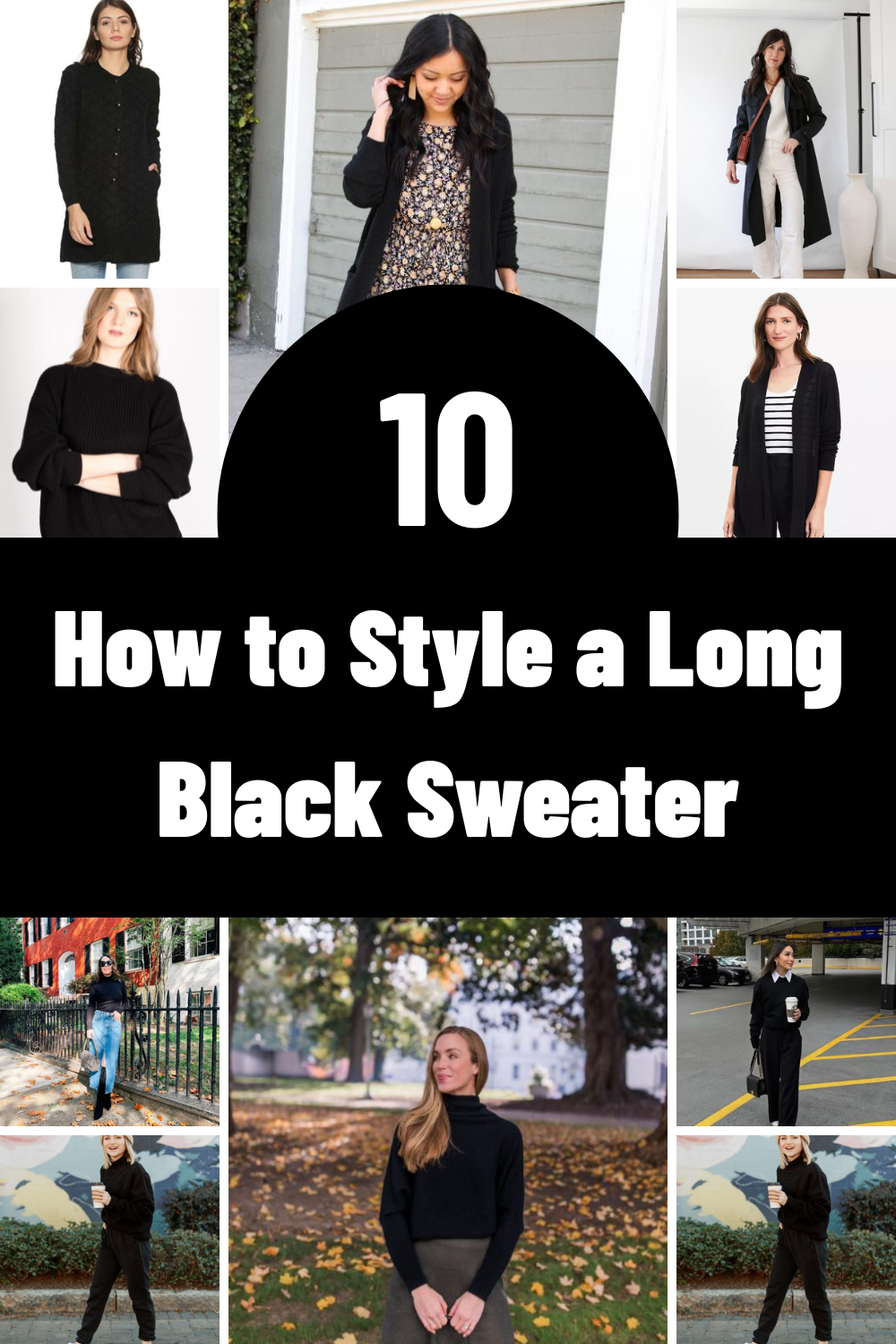 How to Style a Long Black Sweater