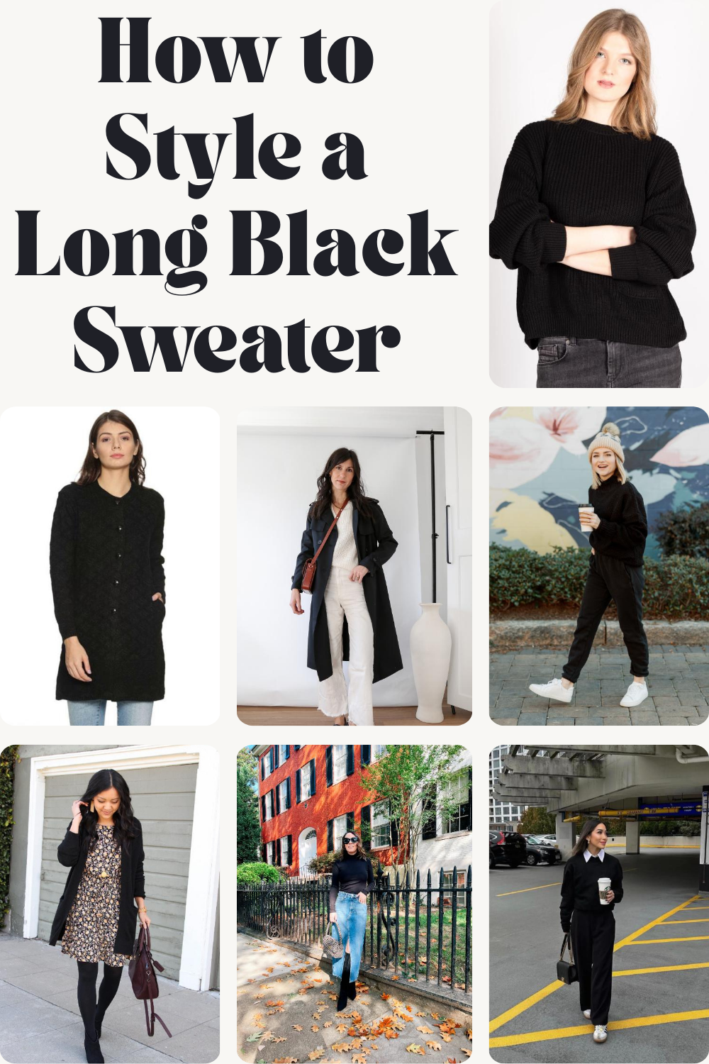 How to Style a Long Black Sweater