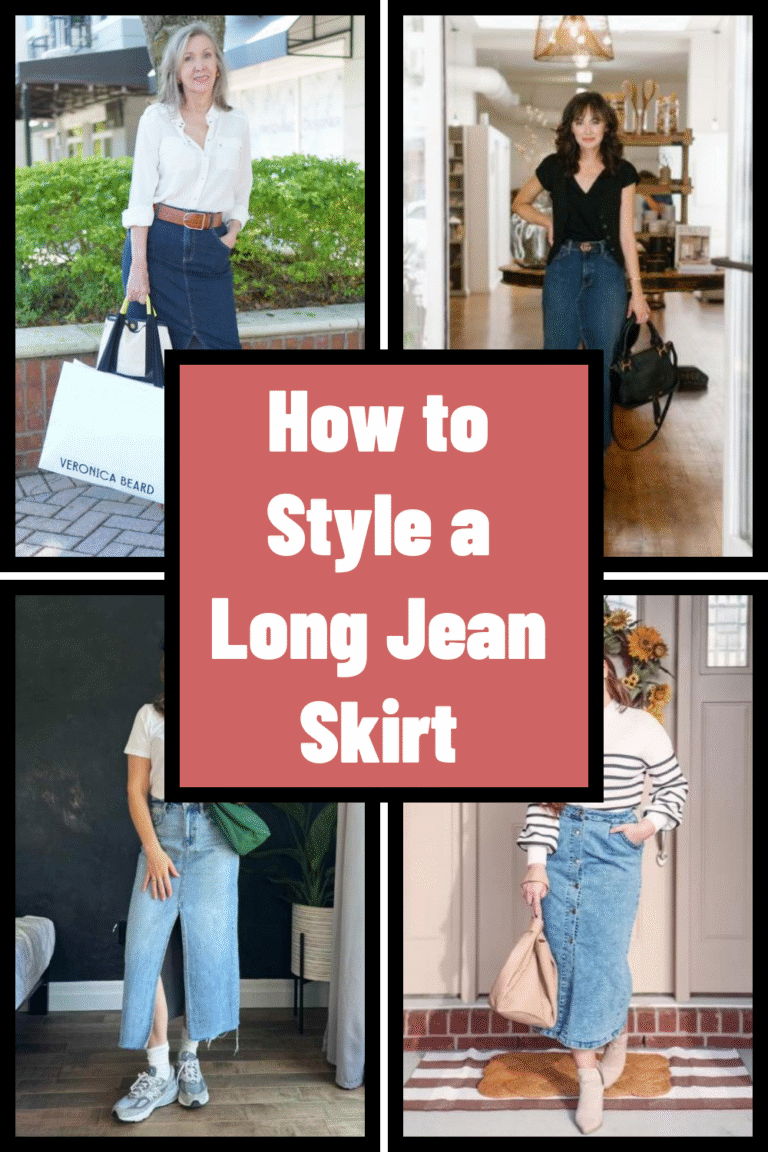 How to Style a Long Jean Skirt