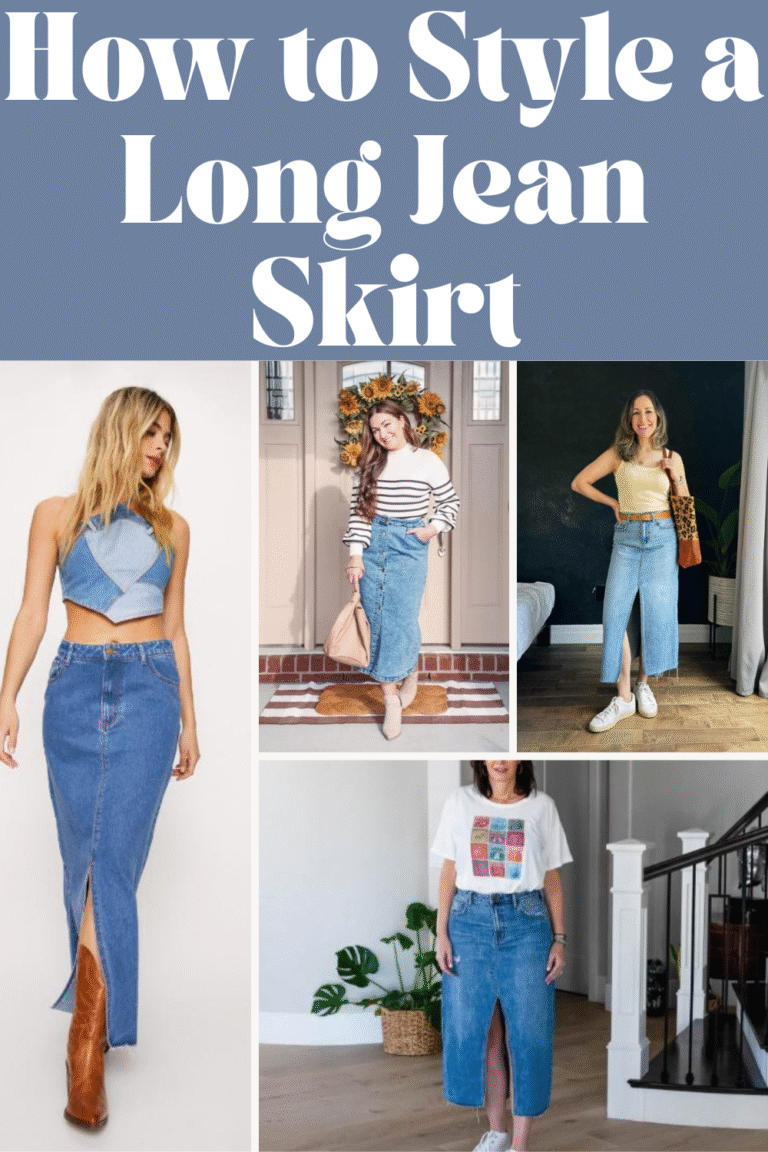How to Style a Long Jean Skirt