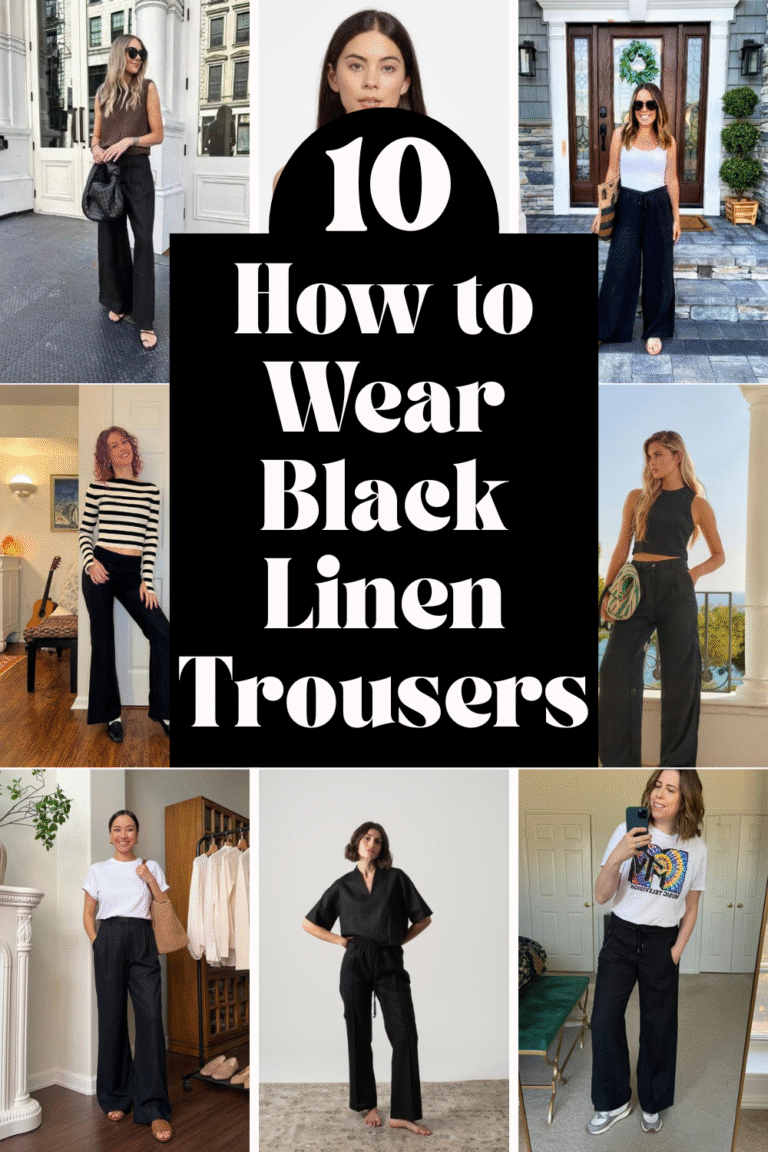 How to Wear Black Linen Trousers