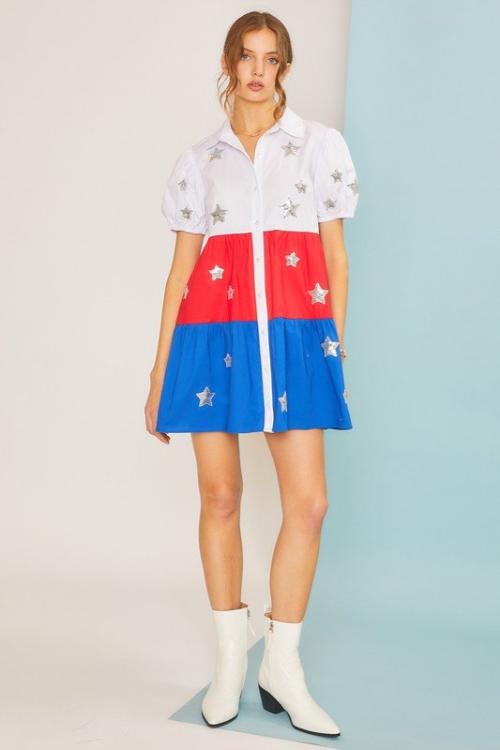 Red, White, and Blue Dress