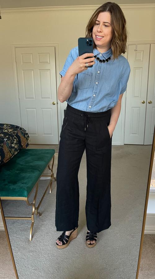 Smart Casual Look with a Denim Shirt