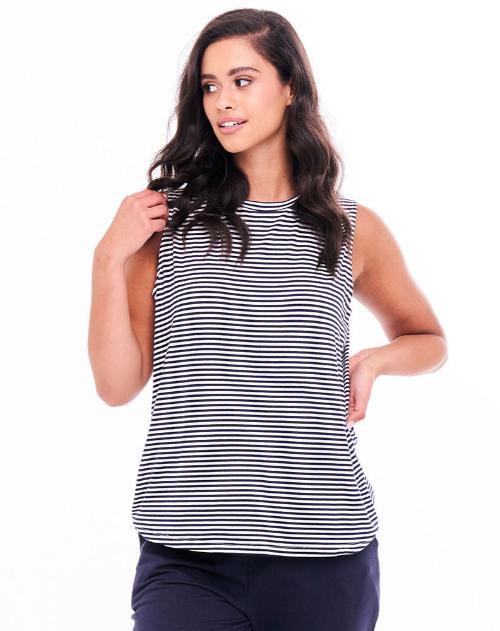 Team Spirit Tank with Capri Pants for a Relaxed, Warm-Weather Look
