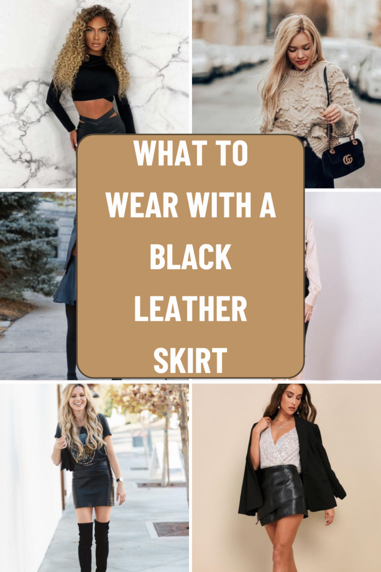 What to Wear with a Black Leather Skirt