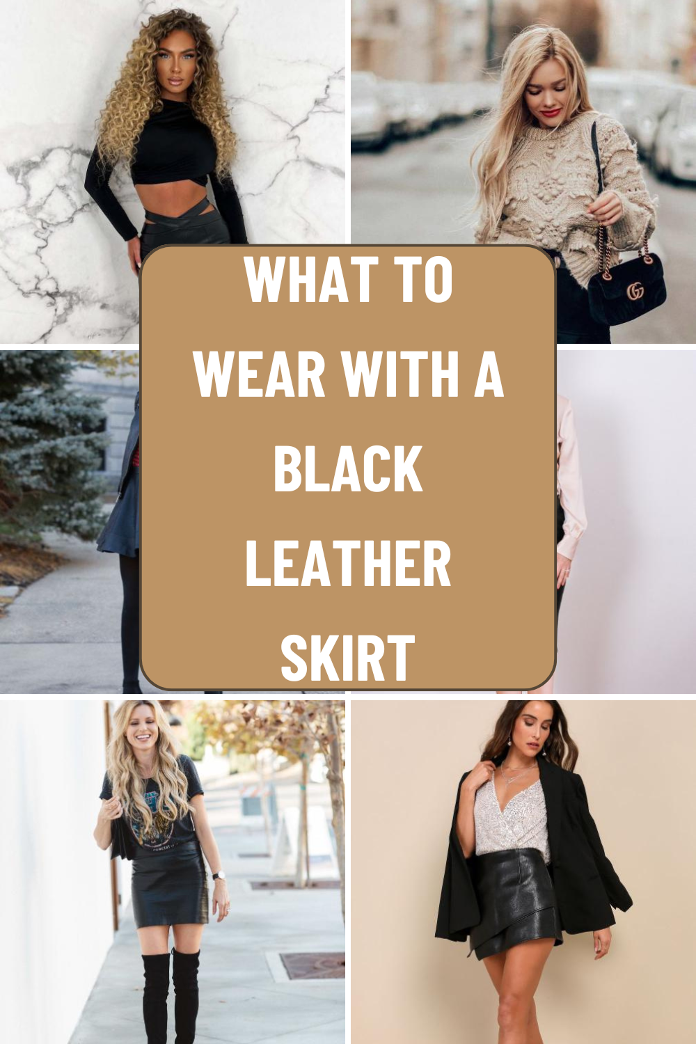 What to Wear with a Black Leather Skirt