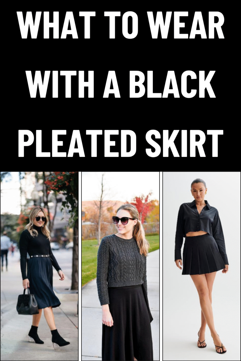 What to Wear with a Black Pleated Skirt