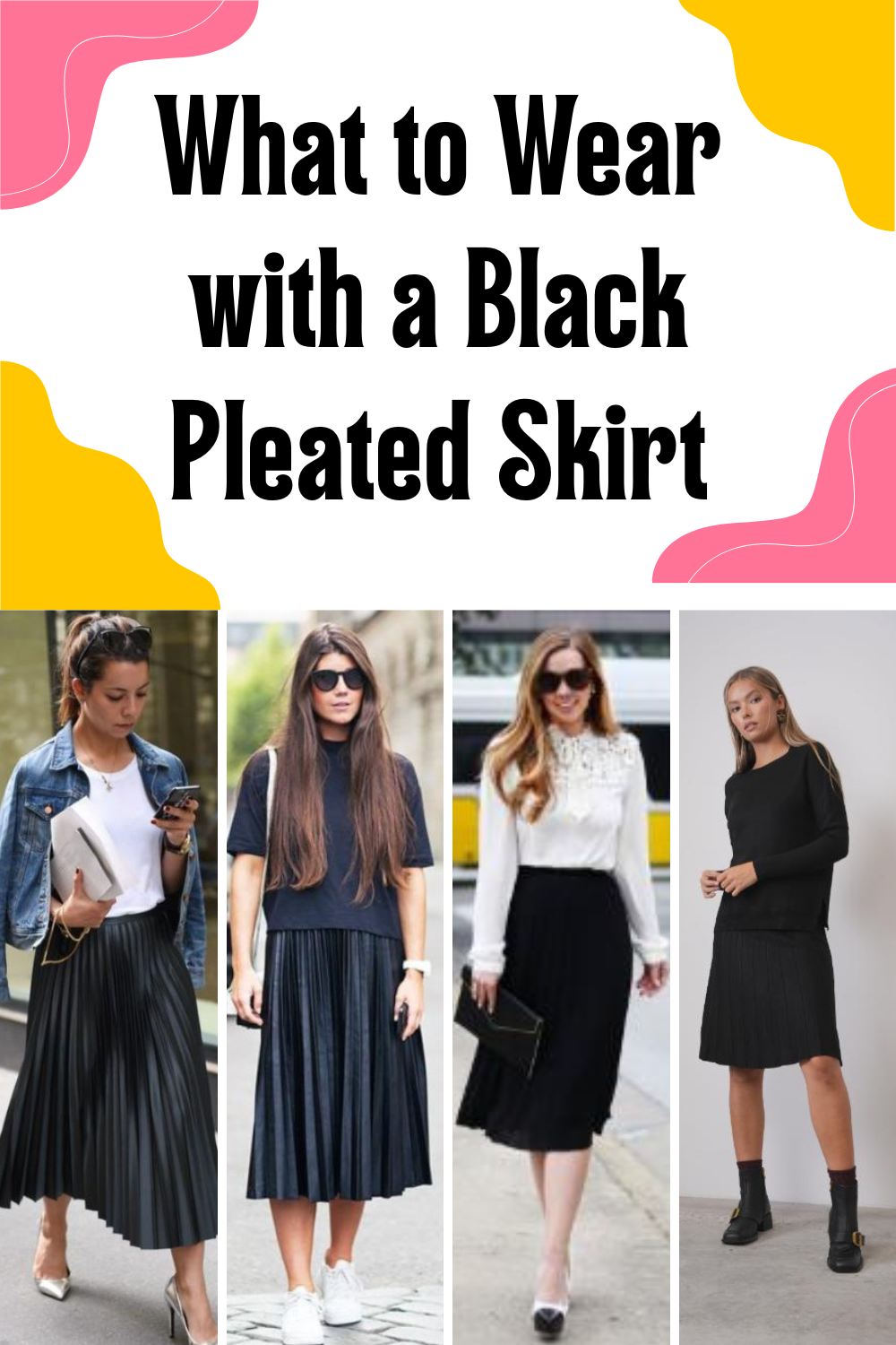 What to Wear with a Black Pleated Skirt