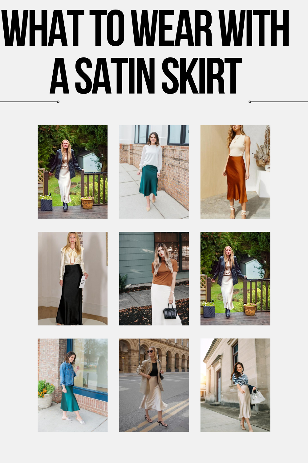 What to Wear with a Satin Skirt